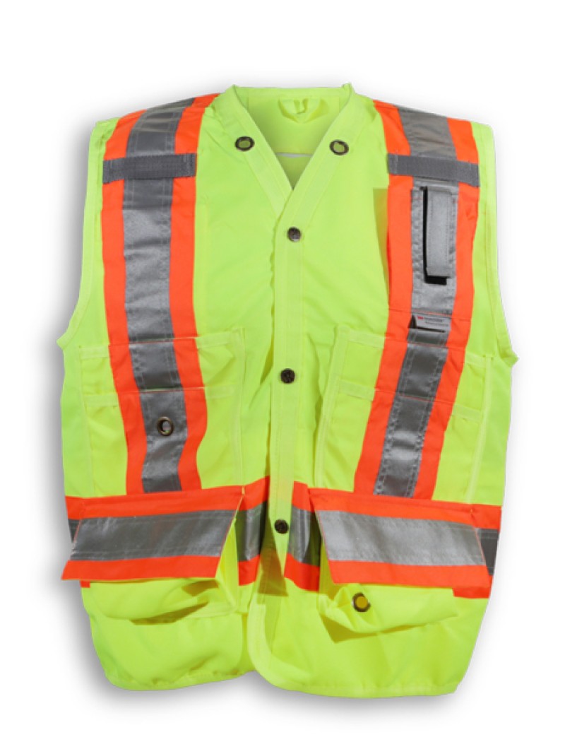 Lime 100% Polyester Surveyor Vest