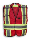 Red 100% Polyester Soft Mesh Safety Vest