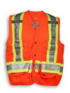 Orange 100% Polyester Surveyor Vest