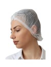 21" Bouffant / Pleated White.