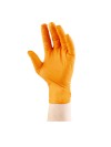 Orange 8Mil Diamond Grip Gloves-S